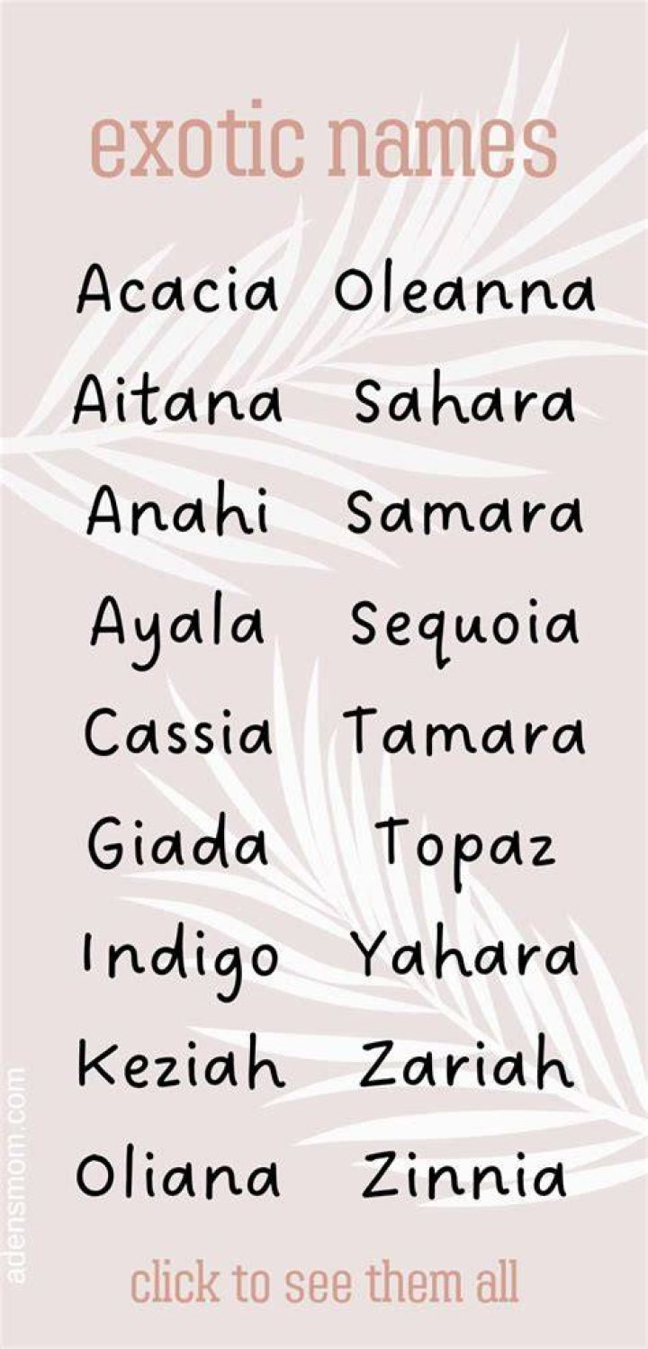 50 Exotic Baby Girl Names 2024 The Mommyhood Club