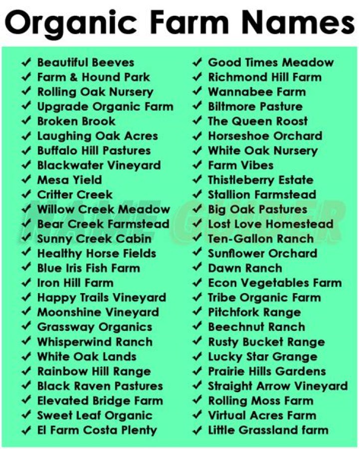 860 Farm Names Ideas And Suggestions (2023) Name Guider