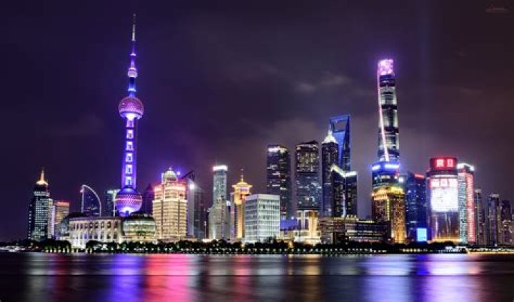 a view of the shanghai skyline