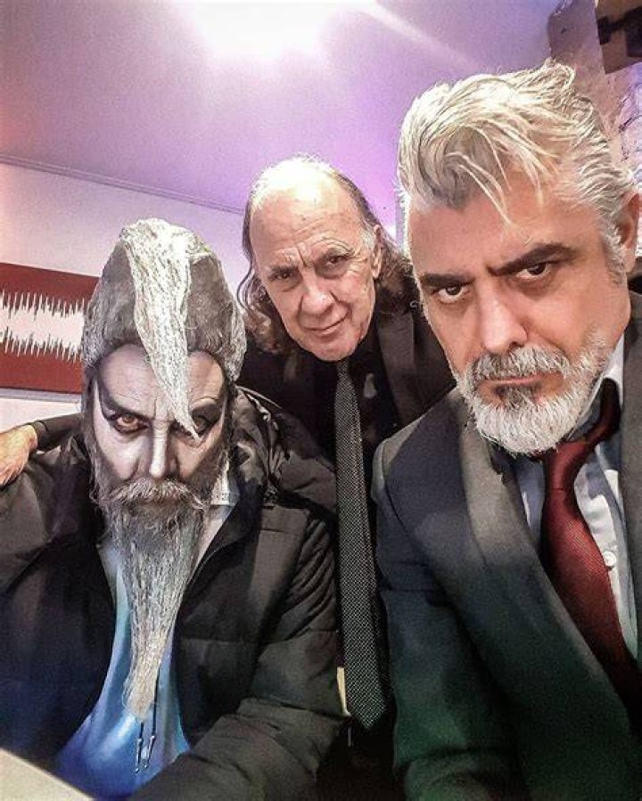 Alan, Robert Goodman and Darrell D'Silva in a time out from The Show