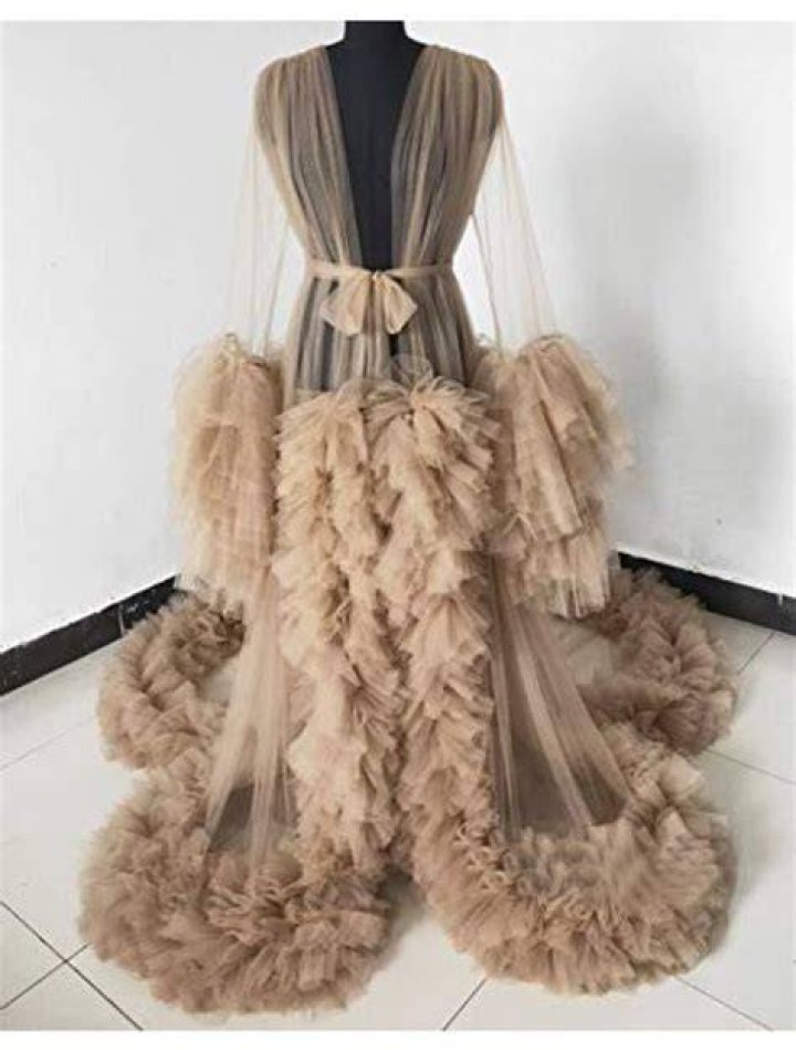 BATHGOWN Tulle Robe Dressing Gown, best maternity photoshoot dresses