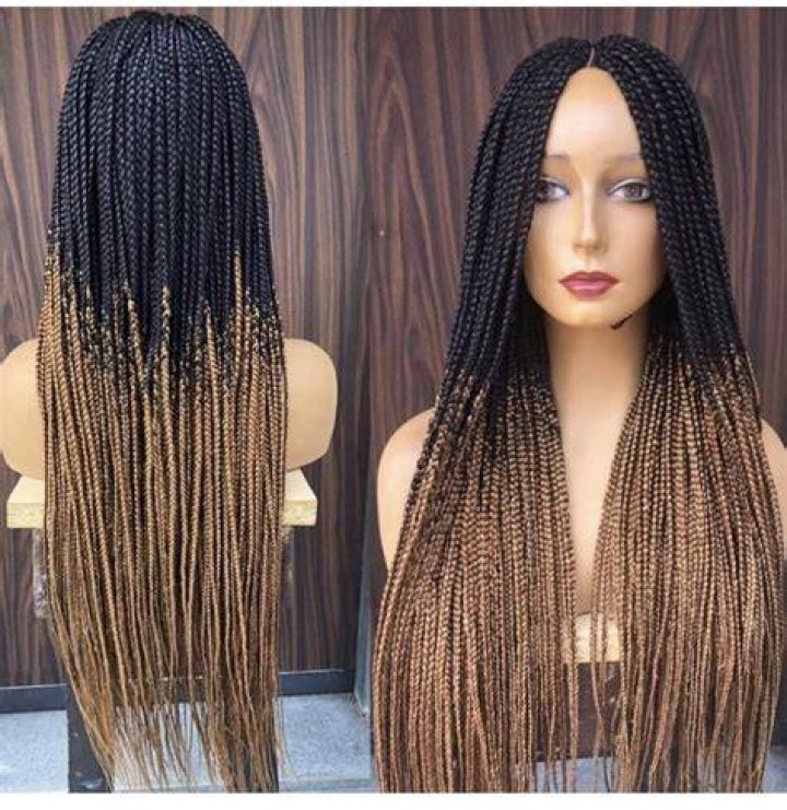 Braided 3 tone wig.Pls chose your colors.The length in the picture is