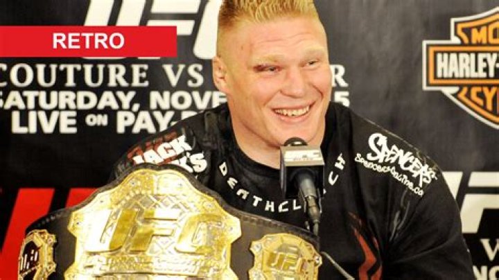Brock Lesnar after his win against Shane Carwin onJuly 3, 2010 (Photo by Jon Kopaloff/Zuffa LLC/Zuffa LLC via Getty Images)