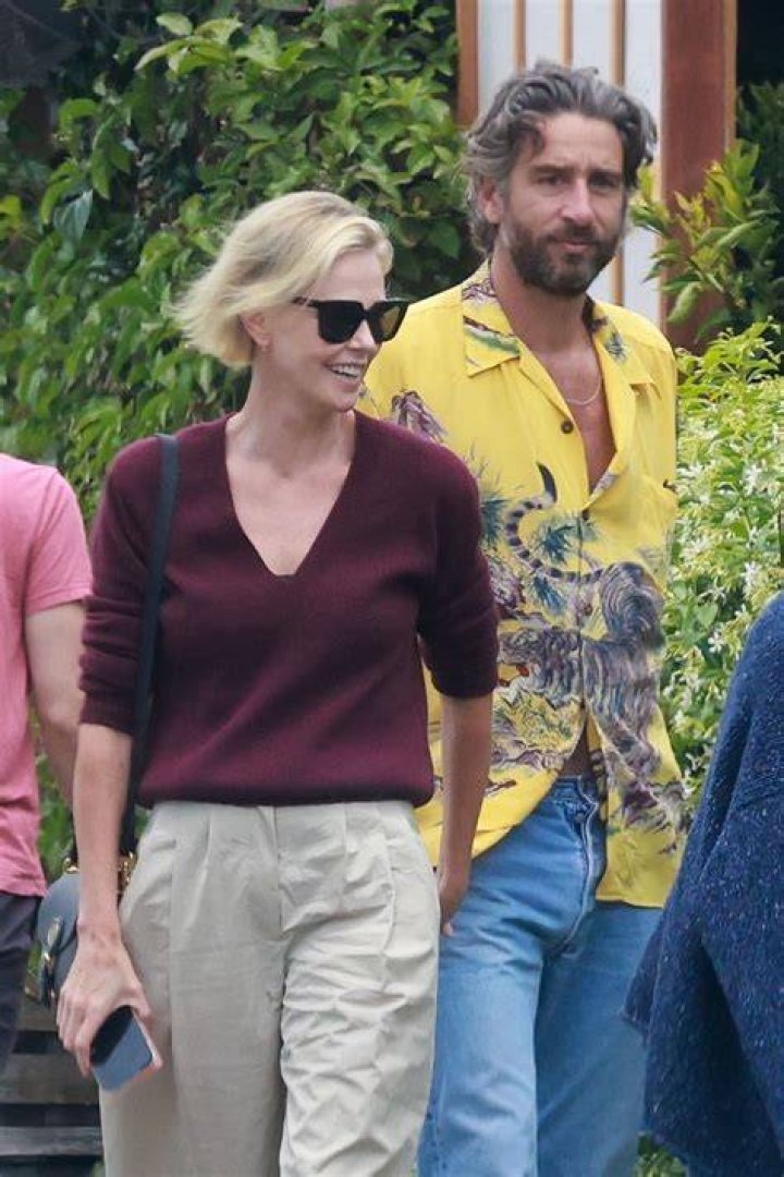 Charlize Theron and Alex Dimitrijevic at All Time Restaurant in Los