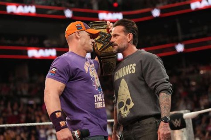 CM Punk hits John Cena with the GTS