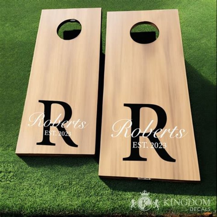 Corn Hole Boards Initial Last Name Established Date and Etsy