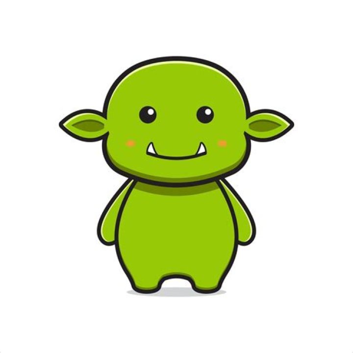 Cute goblin mascot character cartoon icon vector illustration 3009853