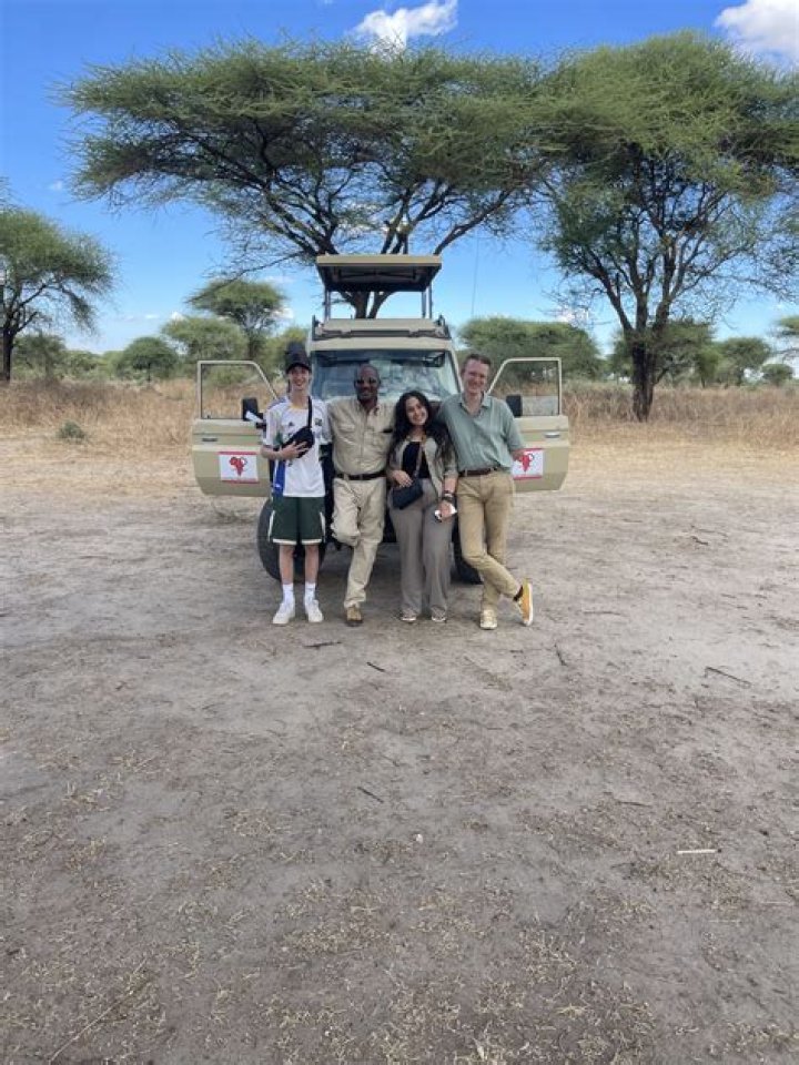 group of students on safari with international medical aid