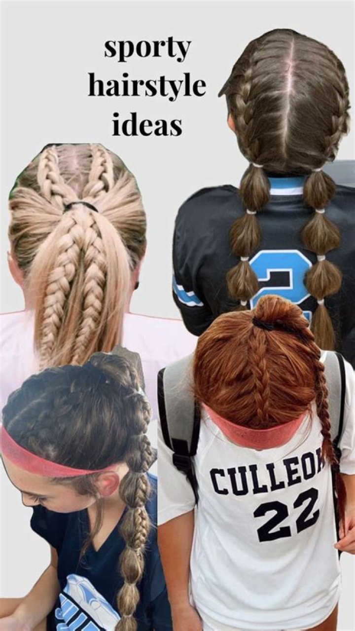 Hair style for athletics !!!🎾⛳⚾⚽🏀🏁 Sporty hairstyles, Hair styles, Style