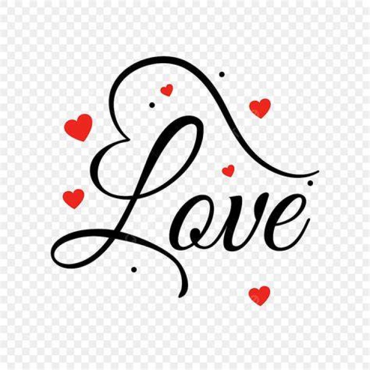 Heart Love Text Vector Art PNG, Love Text Lettering Design With Hearts