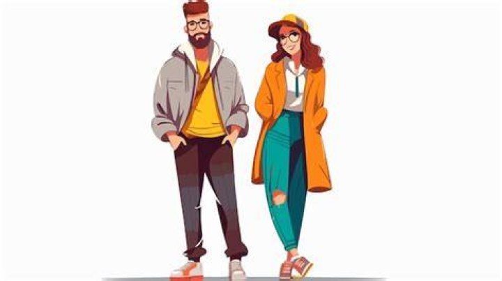 hipster man and woman in business attire meeting outside at a cafe