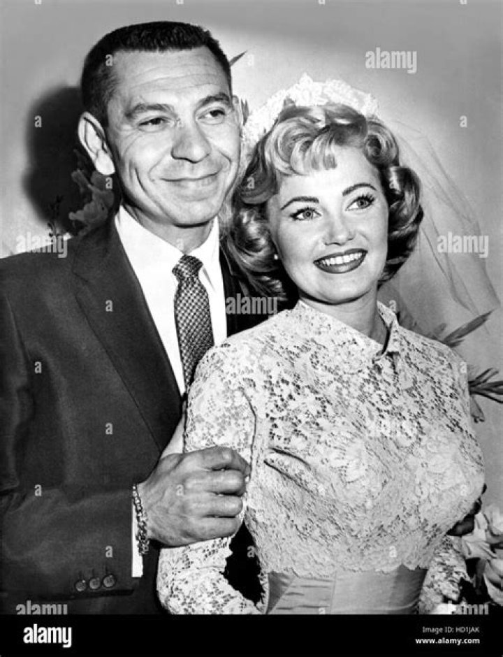 JACK WEBB with wife Jackie Loughery and Barbara Stanwyck at Emmy Awards