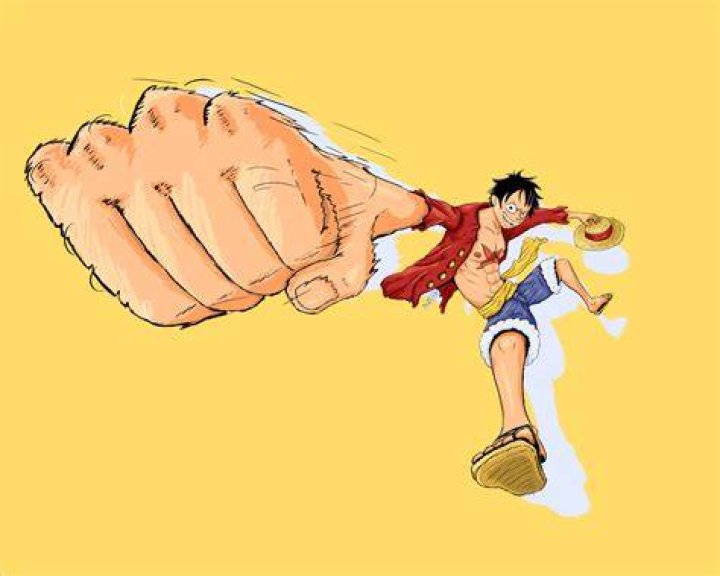 Luffy using Gum-Gum Mole Pistol