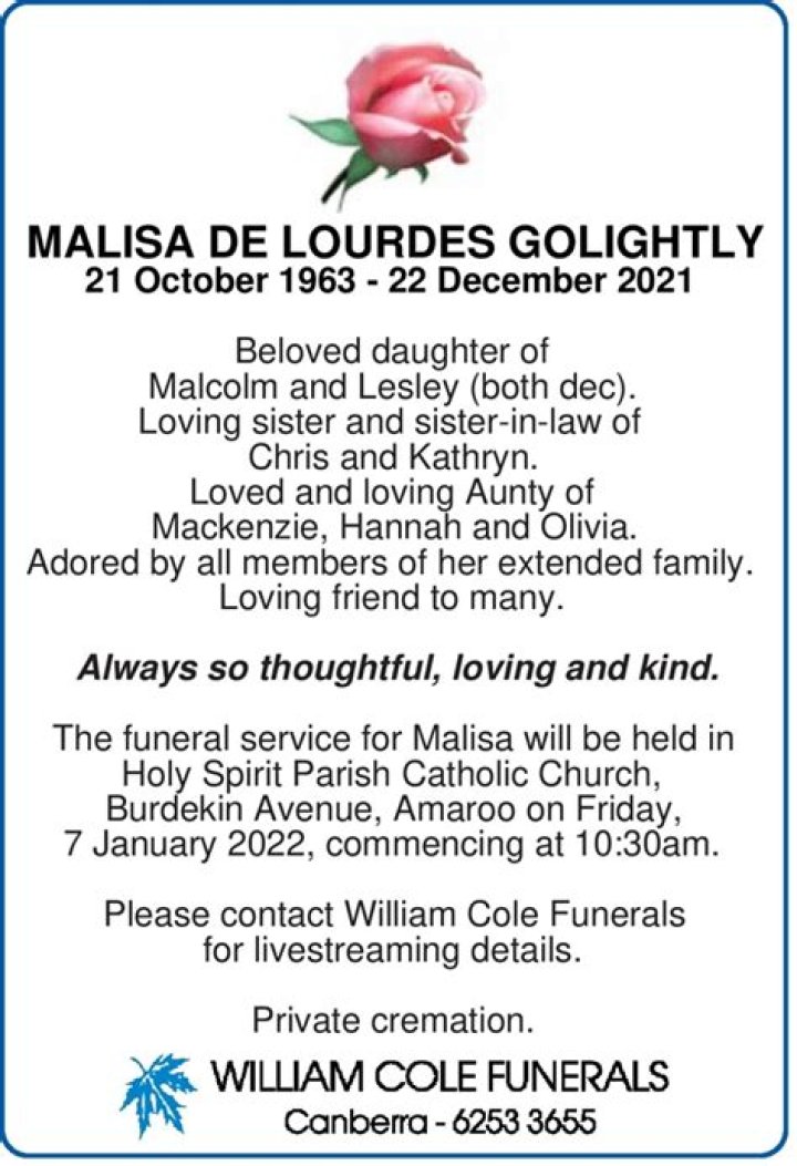 Malisa Golightly Obituary: What Happened To Her?