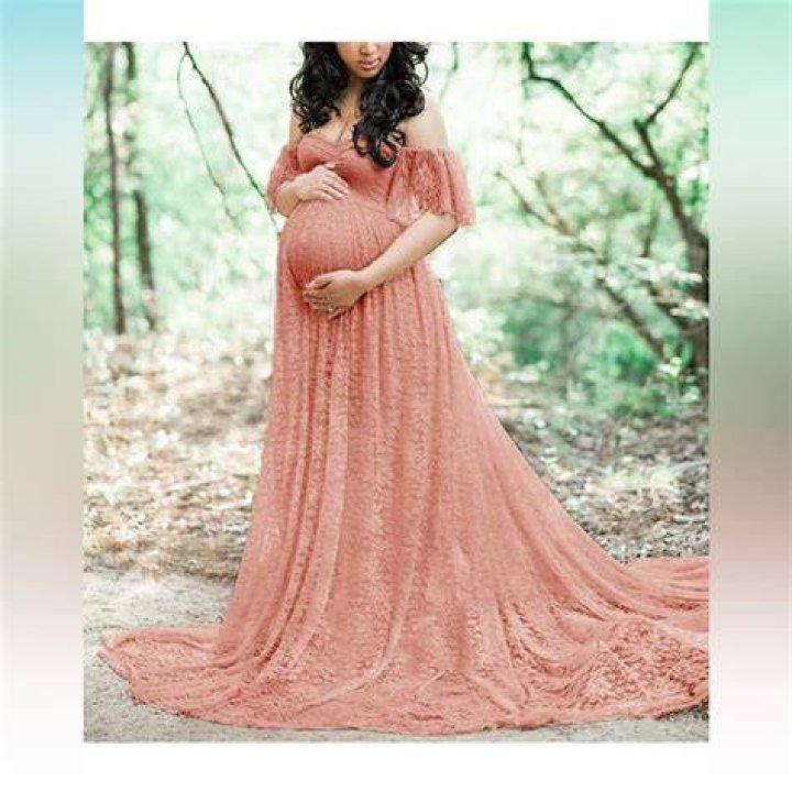 MYZEROING Maternity Floral Lace Dress, best maternity photoshoot dresses