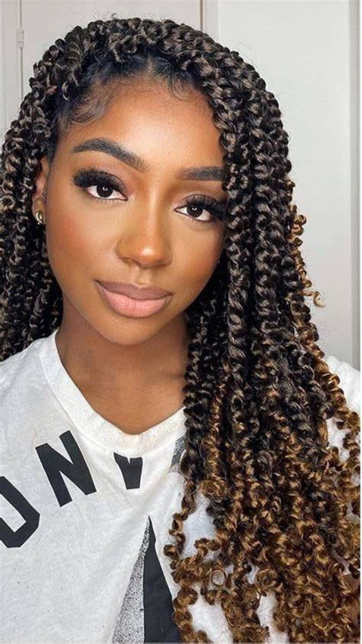 Ombr&eacute; Passion Twists ombreboxbraids Twist hairstyles, Twist braid