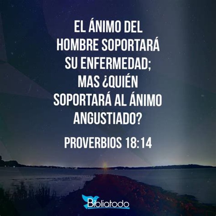 Proverbios 1814 SBMN El esp&iacute;ritu del hombre le sostiene en su