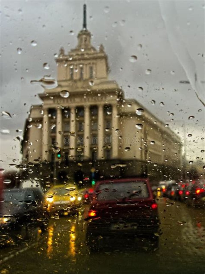 Raining Sofia stock photo. Image of europe, bulgaria 98644442