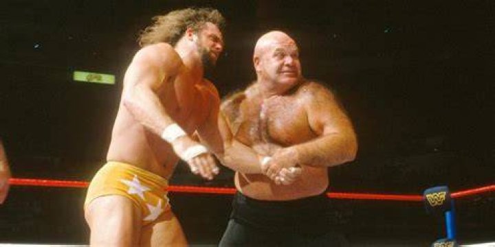 Randy Savage v George Steele WrestleMania 2 Cropped
