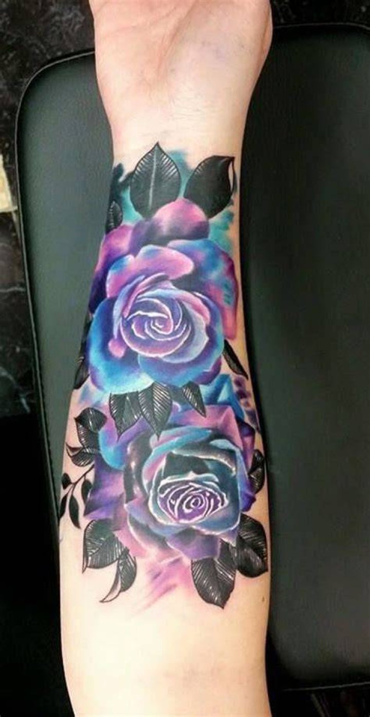 Realistic Vintage Rose Forearm Tattoo Ideas for Women Black Floral