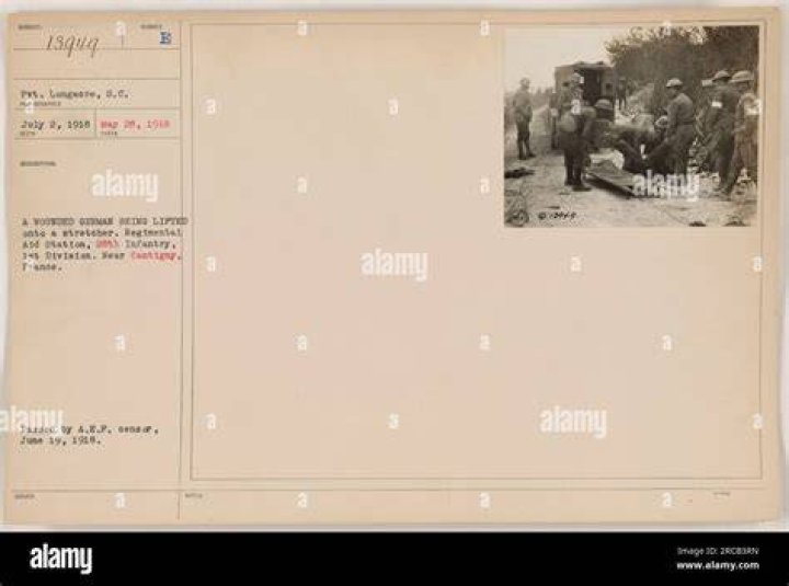 Regimental aid station, 28th Infantry, 1st Division, near Cantigny