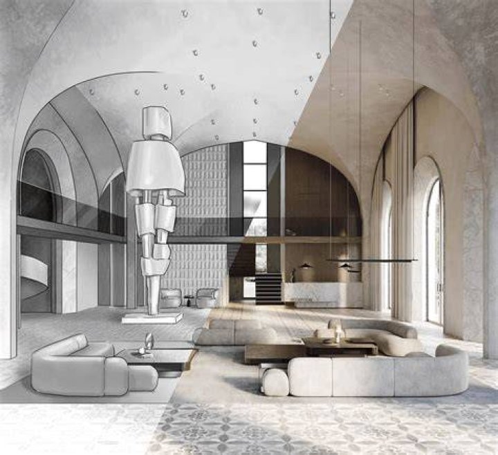 Rendering of conceptual design for 209 West 96th Street, and photo of existing building (Compass)
