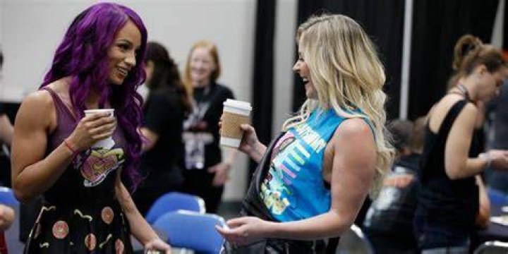 Renee Young and Sasha Banks 