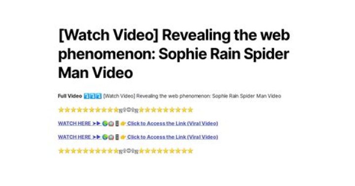 Revealing the web phenomenon Sophie Rain Spider Man Video