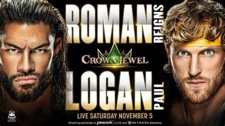 Roman Reigns v Logan Paul Crown Jewel 2022 Cropped