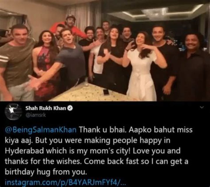 Salman Khan wishes beautifully on SRK’s 54th birthday- Checkout tweets!