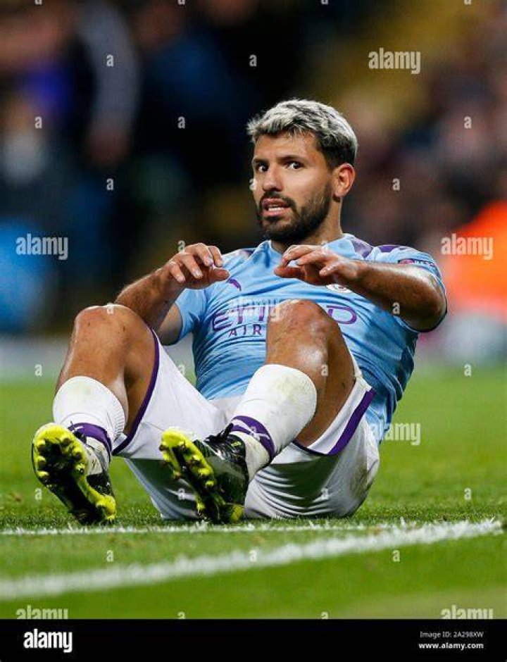 Sergio Aguero looks dejected during the UEFA Champions League Quarter Final match between Manchester City and Tottenham Hotspur. Photo by Alex Livesey.