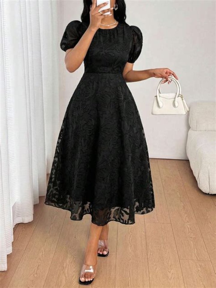 SHEIN Black Office Lady Solid Elegant Mini Bodycon Skirt Summer Mid