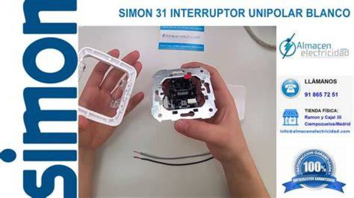 SIMON 31 MECANISMO INTERRUPTOR UNIPOLAR BLANCO 31101 31 YouTube