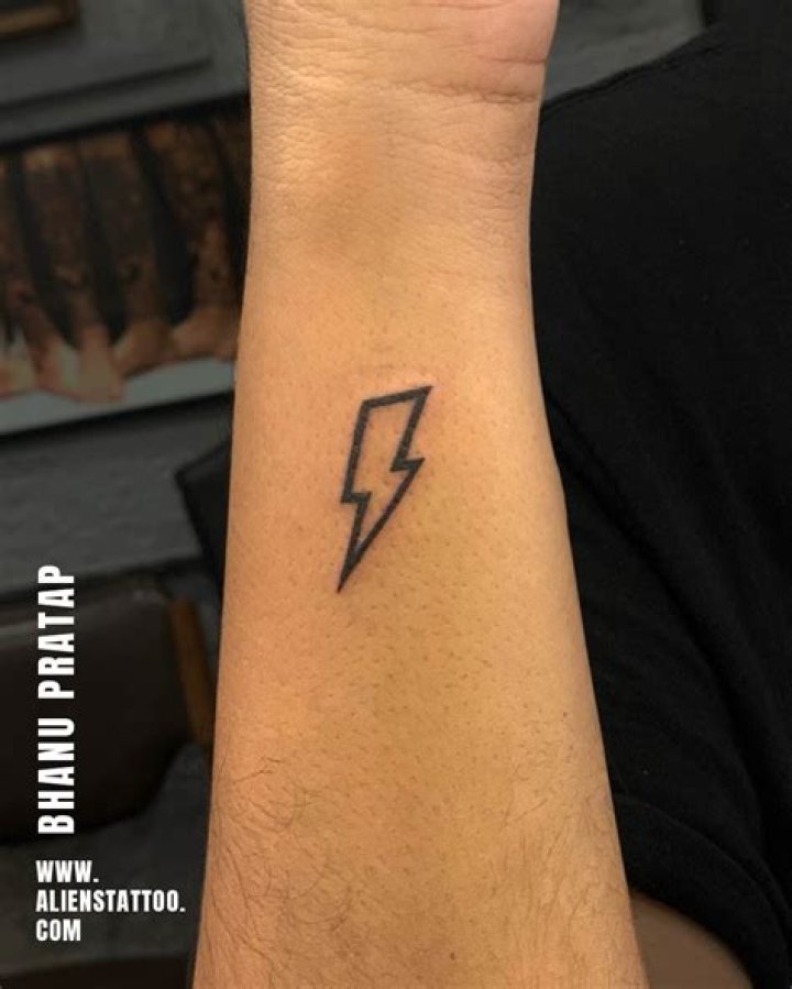 Small Thunderbolt Tattoo by Bhanu Pratap at Aliens Tattoo smalltattoo