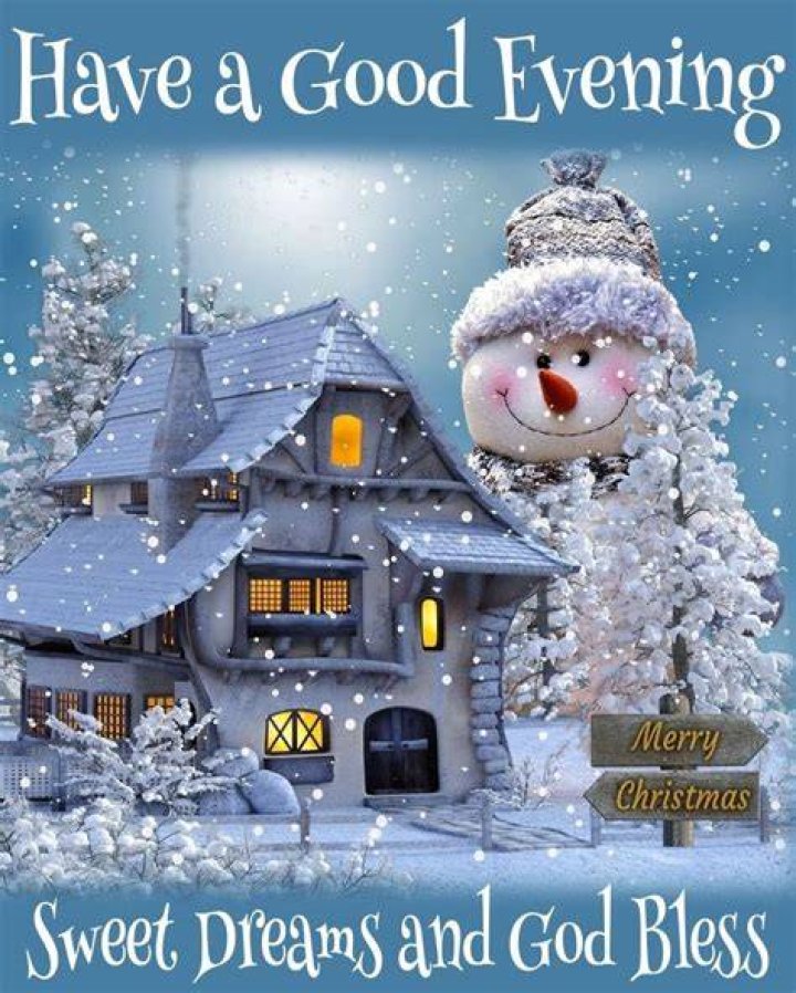 Snowman Good Evening Blessing Pictures, Photos, and Images for Facebook
