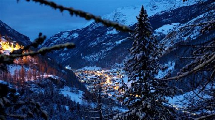 Snowy landscape in Switzerland