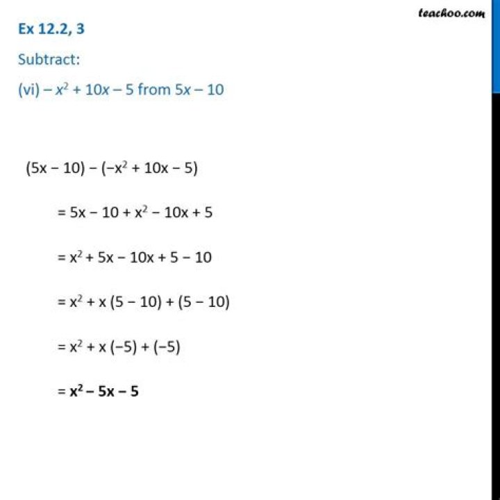 Subtract -5x-3 and -5x+10