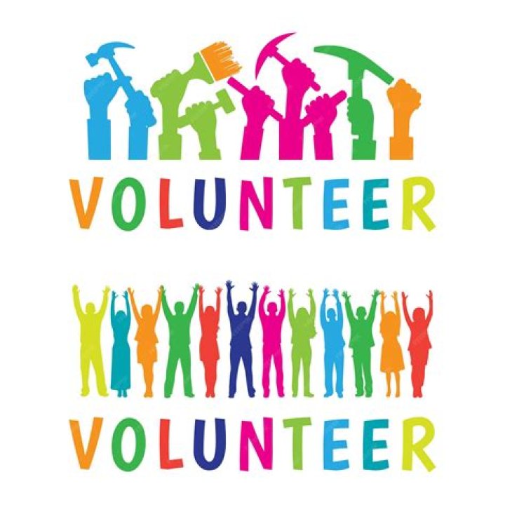 volunteers jumping silhouette picture