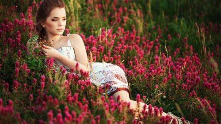 woman in a field